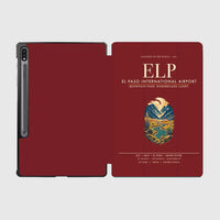 Thumbnail for El Paso International Airport (ELP) design on dark red samsung tablet tablet case