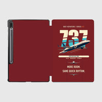 Thumbnail for Boeing 737 MAX 9 design on dark red samsung tablet tablet case