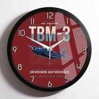 Thumbnail for TBM-3 Avenger design on dark red framed wall clock