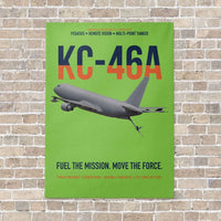 Thumbnail for KC-46A PEGASUS vertical canvas print - no frame - light green background