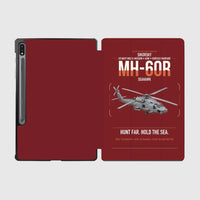 Thumbnail for Sikorsky MH-60R Seahawk design on dark red samsung tablet tablet case