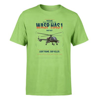 Thumbnail for Westland Wasp HAS1 design on light green t-shirt, single-side print