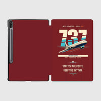 Thumbnail for Boeing 737-400 Classic design on dark red samsung tablet tablet case