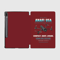 Thumbnail for Parrot ANAFI USA design on dark red samsung tablet tablet case
