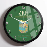 Thumbnail for Zurich Airport ZRH Wall-Clock Framed - Green