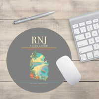 Thumbnail for Yoron Airport (RNJ) design on gray round mouse pad