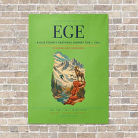 Thumbnail for Eagle County Regional Airport EGE — Vail vertical canvas print - no frame - light green background