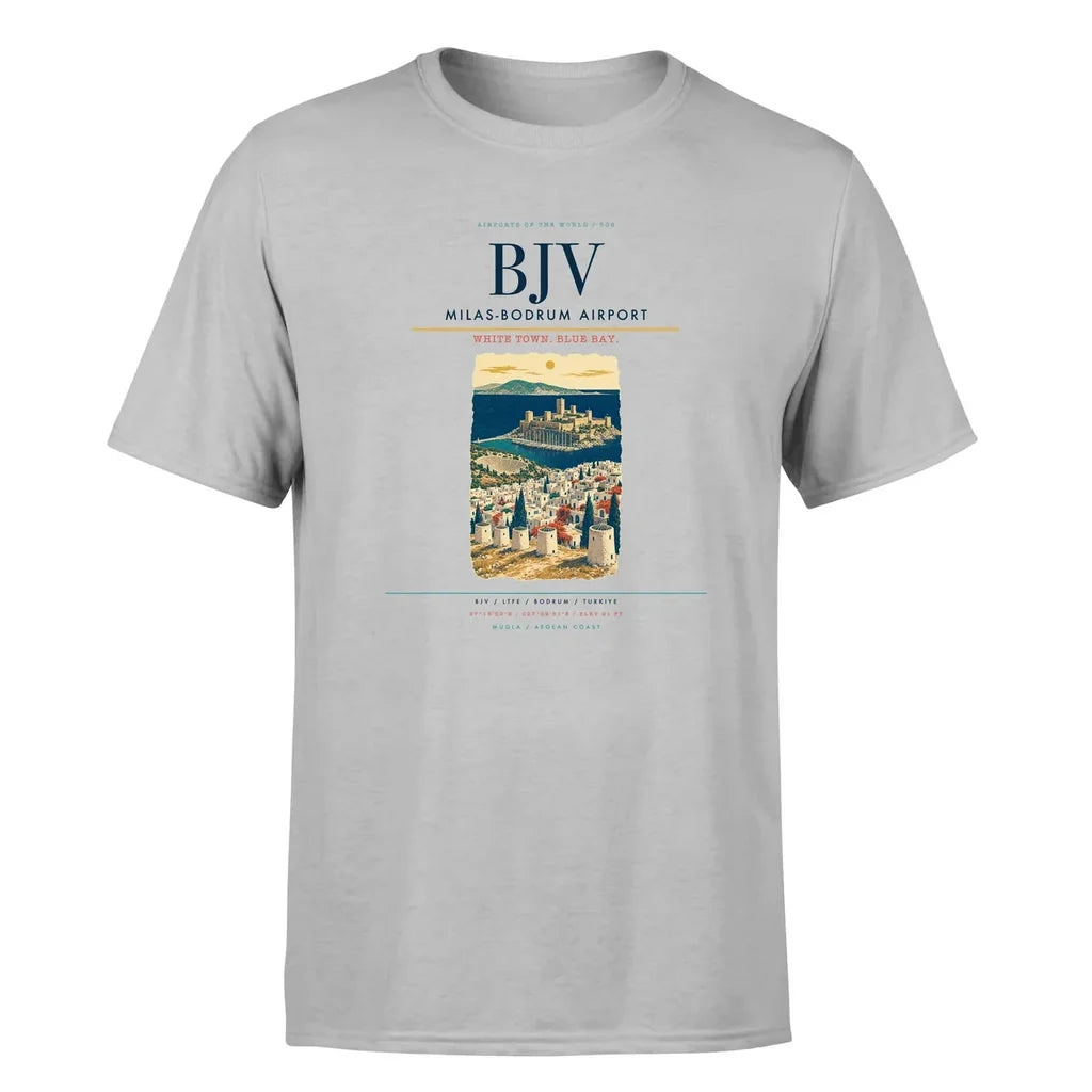 Bodrum Airport (BJV) Premium T-Shirt Light Gray