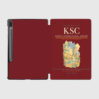 Thumbnail for Košice International Airport (KSC) design on dark red samsung tablet tablet case