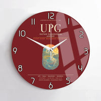 Thumbnail for Sultan Hasanuddin Airport UPG Wall-Clock No-Frame - Dark Red