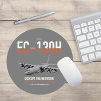 Thumbnail for EC-130H Compass Call design on gray round mouse pad