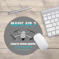 Thumbnail for DJI Mavic Air 2 design on gray round mouse pad