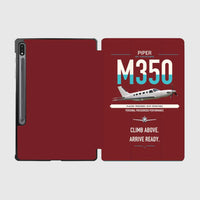 Thumbnail for Piper M350 design on dark red samsung tablet tablet case