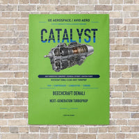 Thumbnail for CATALYST vertical canvas print - no frame - light green background
