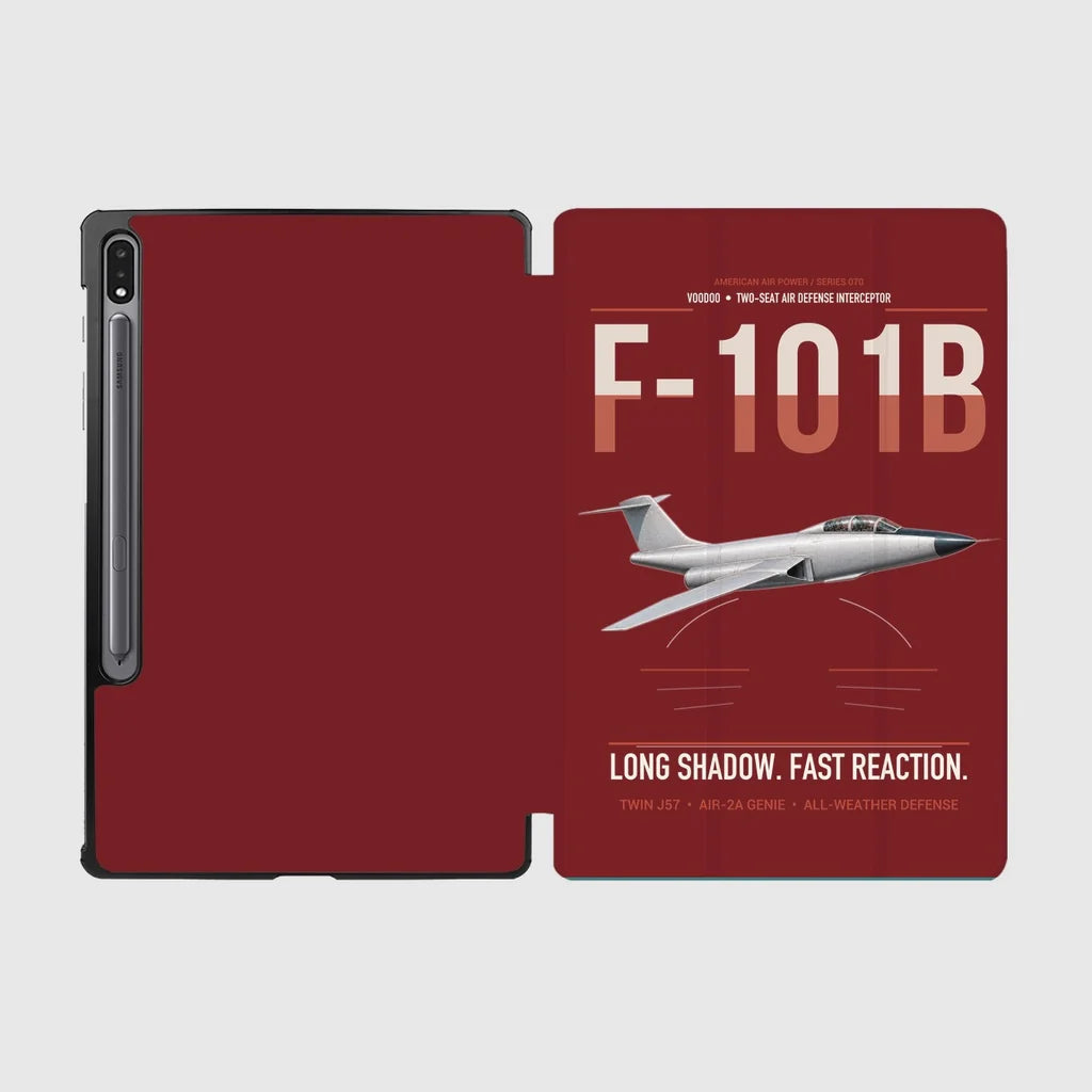 F-101B Voodoo design on dark red samsung tablet tablet case