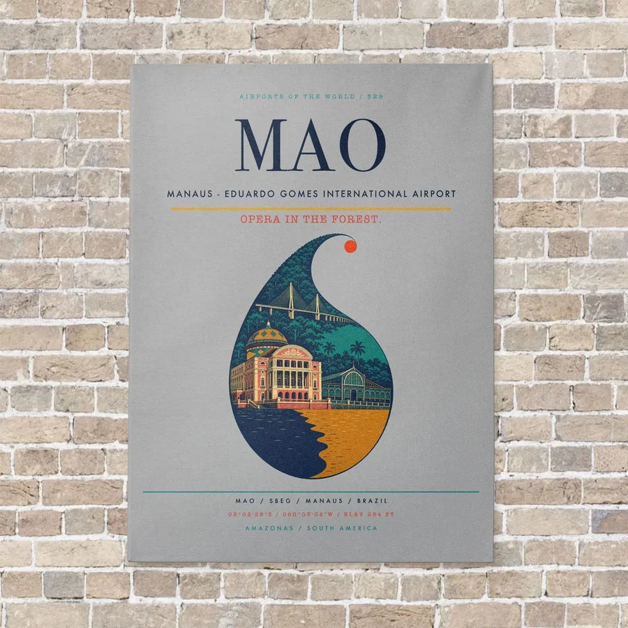 Manaus - Eduardo Gomes International Airport MAO - Canvas No Frame - Light Gray