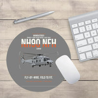 Thumbnail for NHIndustries NH90 NFH Caïman design on gray round mouse pad