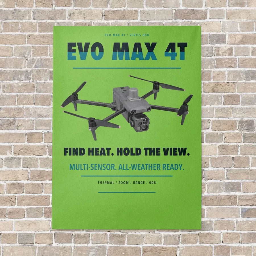 Autel EVO Max 4T vertical canvas print - no frame - light green background