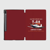 Thumbnail for T-6A Texan II Train The Next Generation design on dark red samsung tablet tablet case
