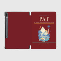 Thumbnail for Jay Prakash Narayan International Airport (PAT) design on dark red samsung tablet tablet case