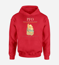 Thumbnail for Paphos International Airport (PFO) design on red hoodie single-side print