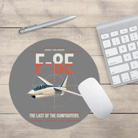 Thumbnail for F-8E Crusader design on gray round mouse pad