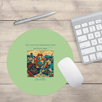Thumbnail for VINTAGE G4435 - The Navigator's Retirement Globe - Designed Mouse Pads design on lightgreen round