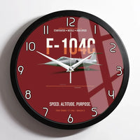 Thumbnail for F-104C Starfighter Speed In A Straight Line design on dark red framed wall clock