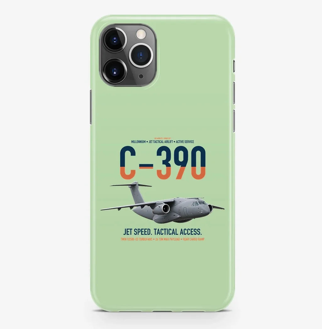 C-390 Millennium design on light green magsafe iphone case, for iPhone Pro Max