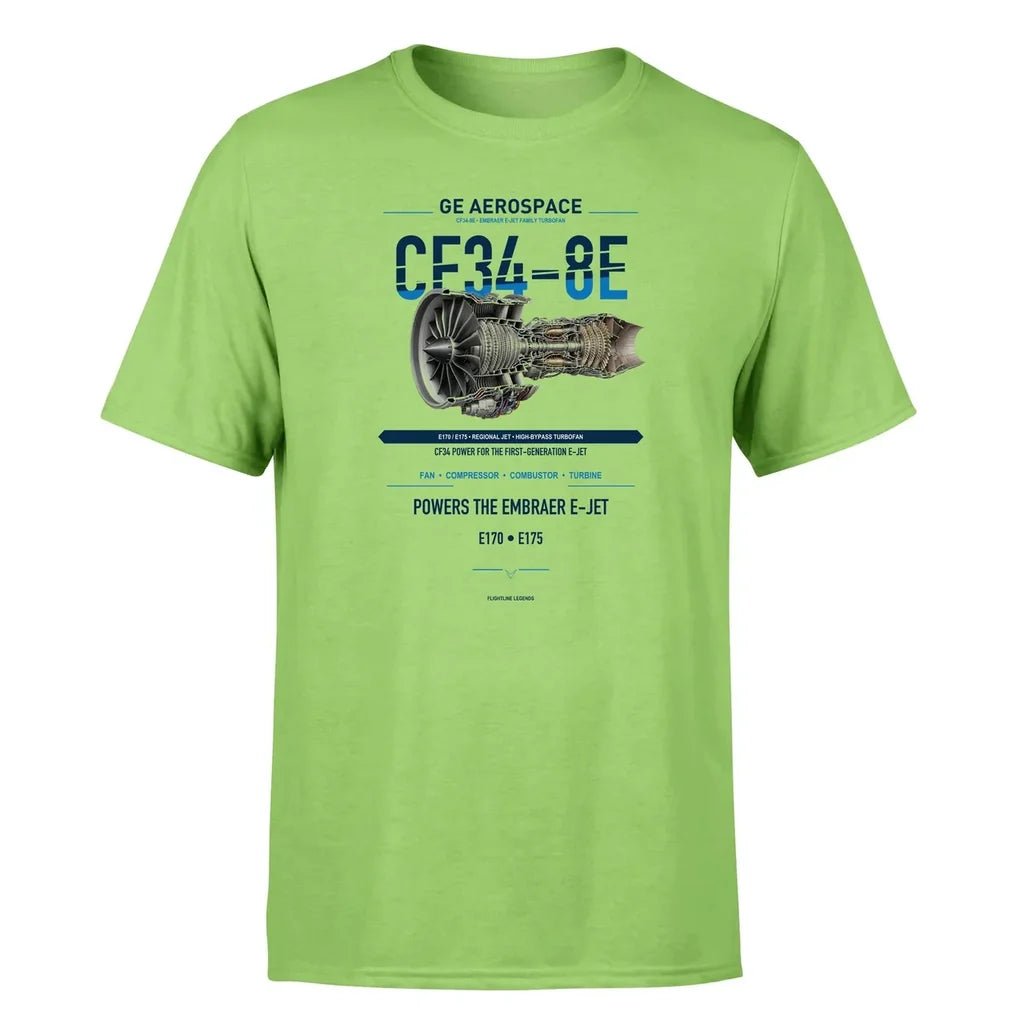 CF34-8E design on light green single side