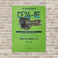 Thumbnail for CF34-8E vertical canvas print - no frame - light green background