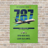 Thumbnail for Boeing 787-8 Dreamliner vertical canvas print - no frame - light green background