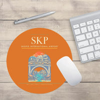 Thumbnail for Skopje International Airport SKP Mouse-Pad Round - Orange