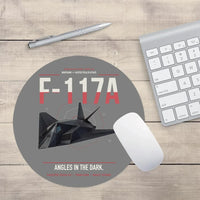 Thumbnail for F-117A Nighthawk design on gray round mouse pad