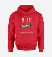 Thumbnail for A-1H Skyraider design on red double-side hoodie