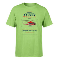 Thumbnail for SUBARU Bell 412EPX design on light green t-shirt, single-side print