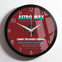 Thumbnail for Freefly Astro Max design on dark red framed wall clock