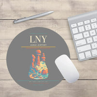 Thumbnail for Lanai Airport (LNY) design on gray round mouse pad