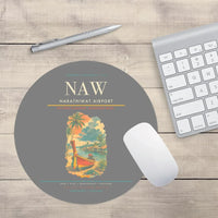 Thumbnail for Narathiwat Airport (NAW) design on gray round mouse pad