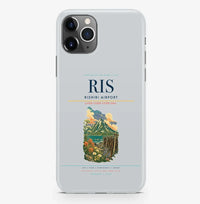 Thumbnail for Rishirifuji Airport (RIS) design on light gray iPhone 16 Pro MagSafe case
