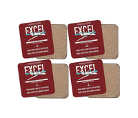 Thumbnail for Cessna Citation Excel design on dark red 4 pieces set coaster