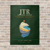 Thumbnail for Santorini Airport JTR - Canvas Framed - Dark Green