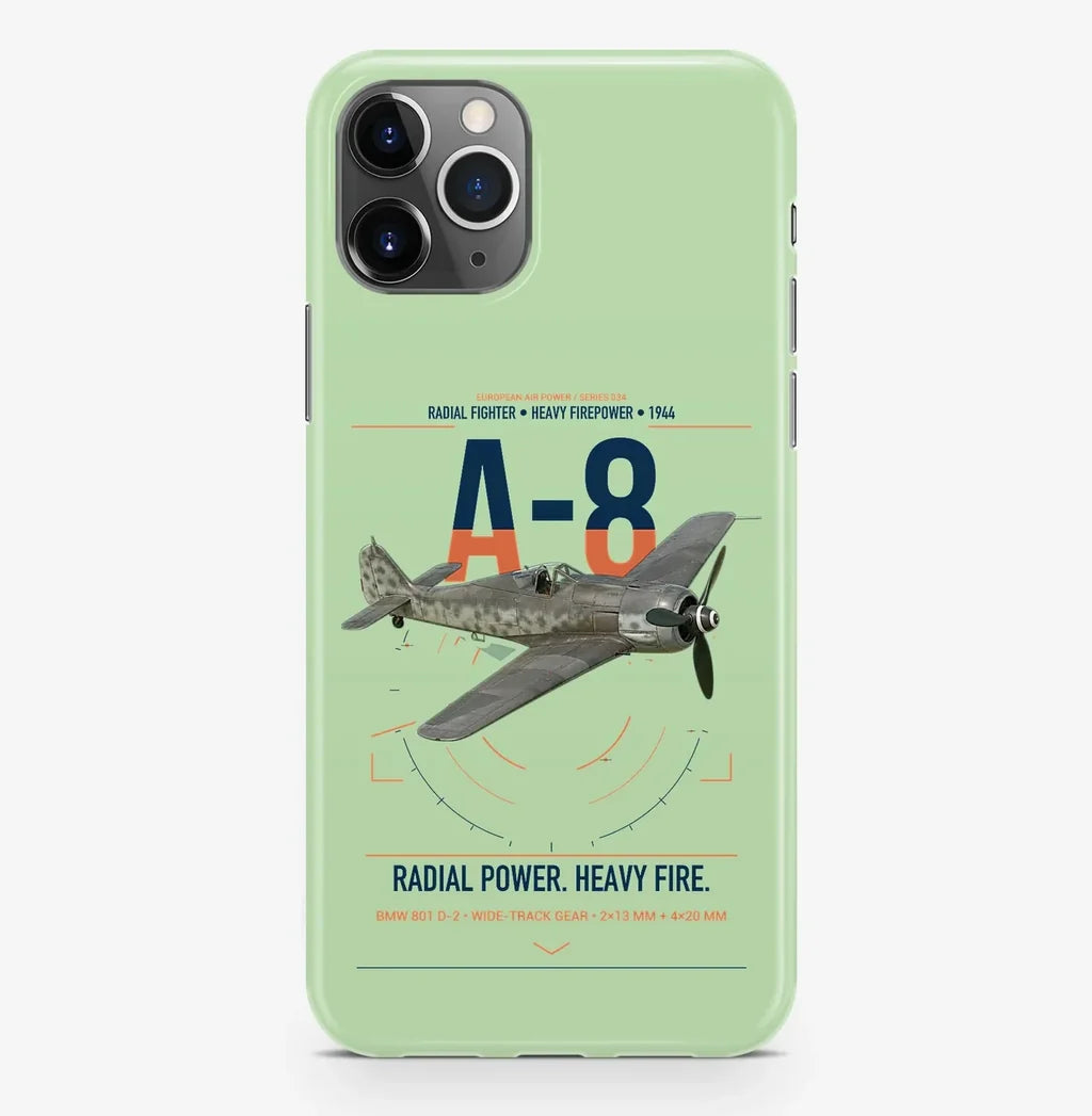 Focke-Wulf Fw 190A-8 design on light green magsafe iphone case, for iPhone Pro Max
