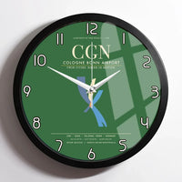 Thumbnail for Cologne Bonn Airport CGN Wall-Clock Framed - Green