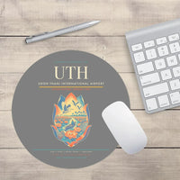 Thumbnail for Udon Thani International Airport (UTH) design on gray round mouse pad