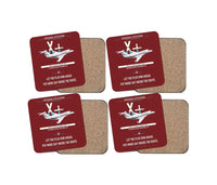 Thumbnail for Cessna Citation X+ design on dark red 4 pieces set coaster