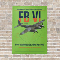 Thumbnail for de Havilland Mosquito FB VI vertical canvas print - no frame - light green background