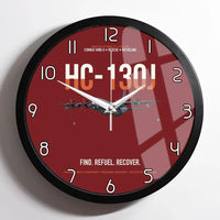 Thumbnail for HC-130J COMBAT KING II design on dark red framed wall clock