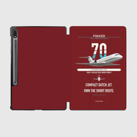 Thumbnail for Fokker 70 design on dark red samsung tablet tablet case