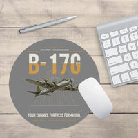 Thumbnail for B-17G Flying Fortress design on gray round mouse pad